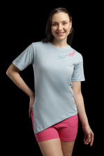 Outlaws Women Paradise Graphic T-Shirt | Sky Blue Casual Printed Tee for Women