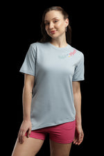 Outlaws Women Paradise Graphic T-Shirt | Sky Blue Casual Printed Tee for Women