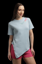 Outlaws Women Paradise Graphic T-Shirt | Sky Blue Casual Printed Tee for Women