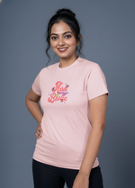 women stylish t shirt light pink bestie graphic design
