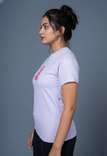 womens graphic tee lavender comfortable fit design