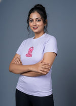 lavender printed t shirt for women everyday wear