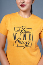 printed t shirt women mustard graphic casual style
