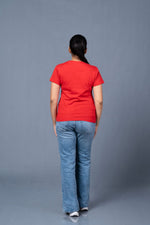 women slogan t shirt red beautiful soul stylish design