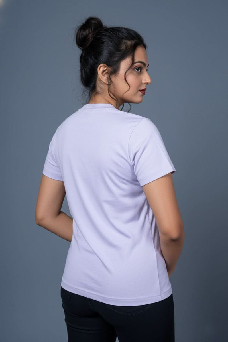 women slogan t shirt lavender bestie goals cute design