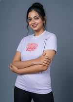 lavender printed t shirt for women everyday wear