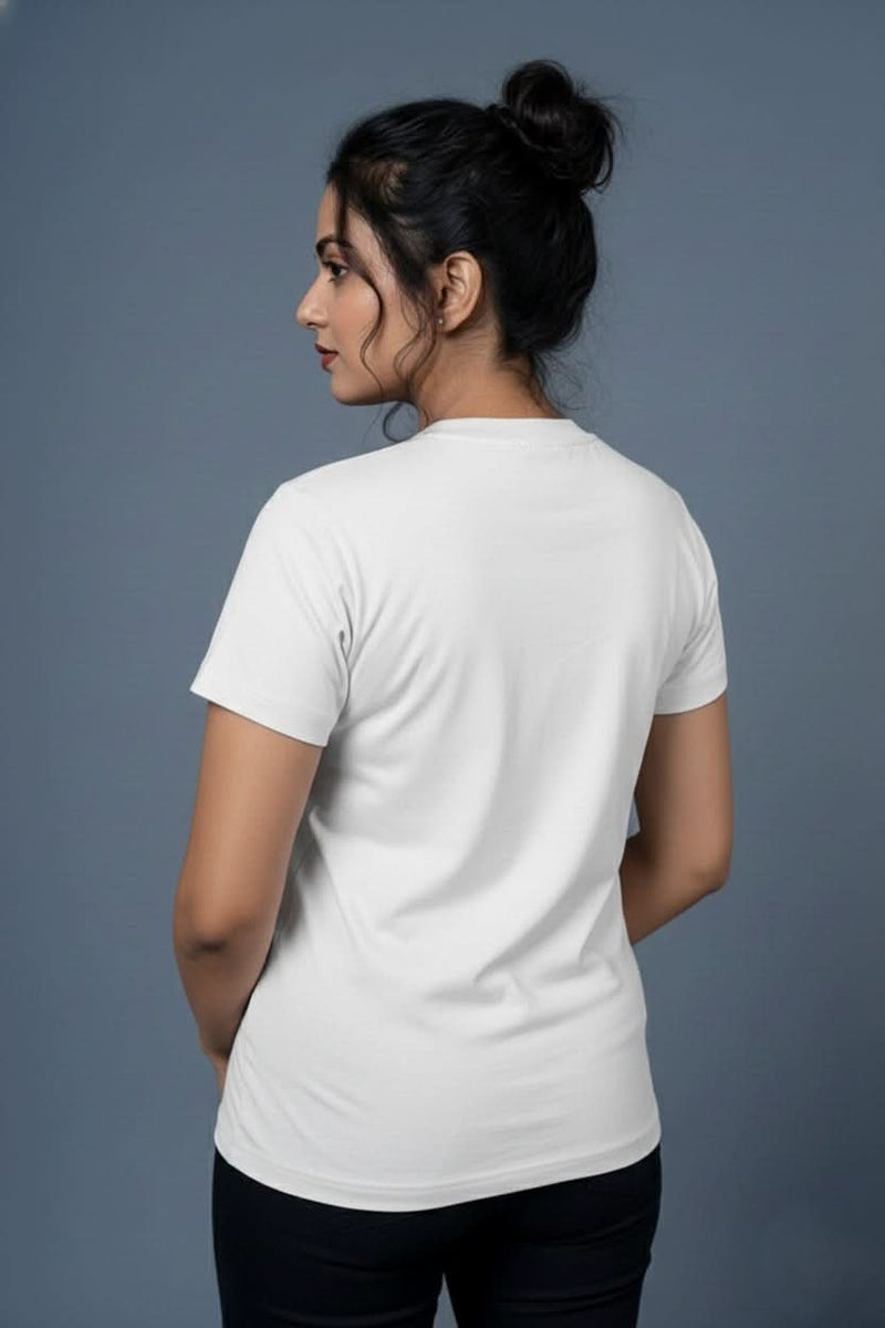 women slogan t shirt white born to shine stylish design