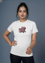 women stylish t shirt white born to shine graphic design