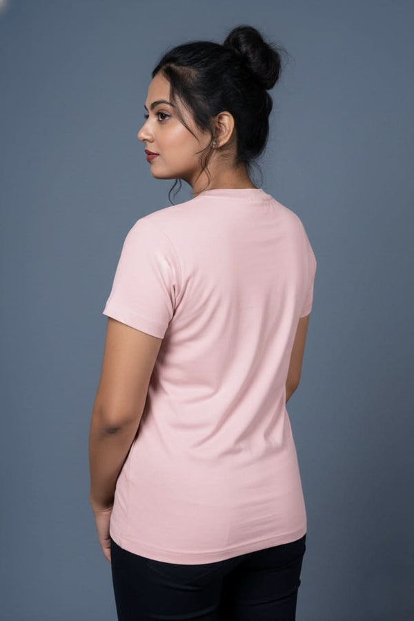 women slogan t shirt light pink boss lady stylish design