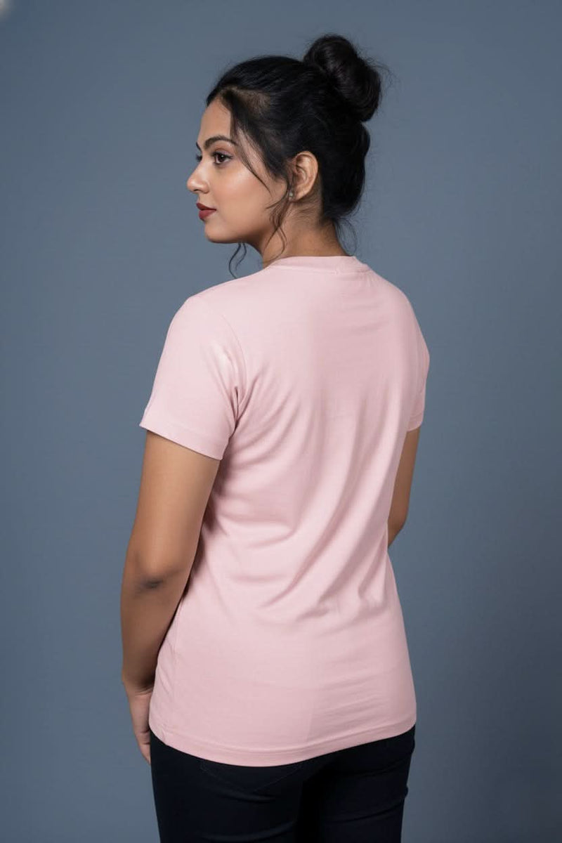 women slogan t shirt light pink boss lady stylish design