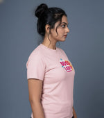 womens graphic tee light pink comfortable fit design