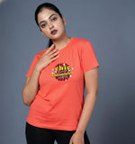 Outlaws women printed t shirt coral chic summer chronicles graphic