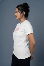 womens graphic tee white comfortable fit design