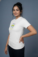 white printed t shirt for women everyday wear