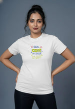 women stylish t shirt white girl code graphic design