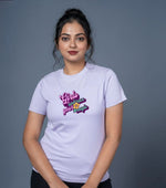 Outlaws women printed t shirt lavender girls embrace your magic graphic