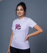 lavender printed t shirt for women everyday wear