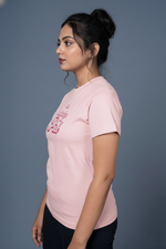 printed t shirt women light pink casual pop culture style