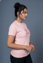 womens graphic tee pink comfortable fit design