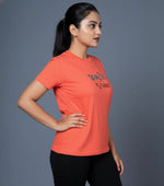 printed t shirt women coral trendy casual style