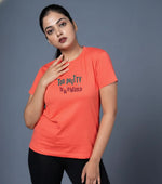 casual printed t shirt women coral confident outfit