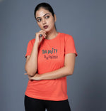 breathable graphic t shirt women coral casual wear