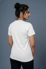 women slogan t shirt white unbothered vibes trendy design