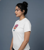 printed t shirt women white relaxed casual style
