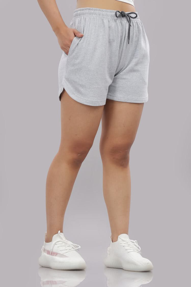 Outlaws women grey cotton shorts athleisure casual wear