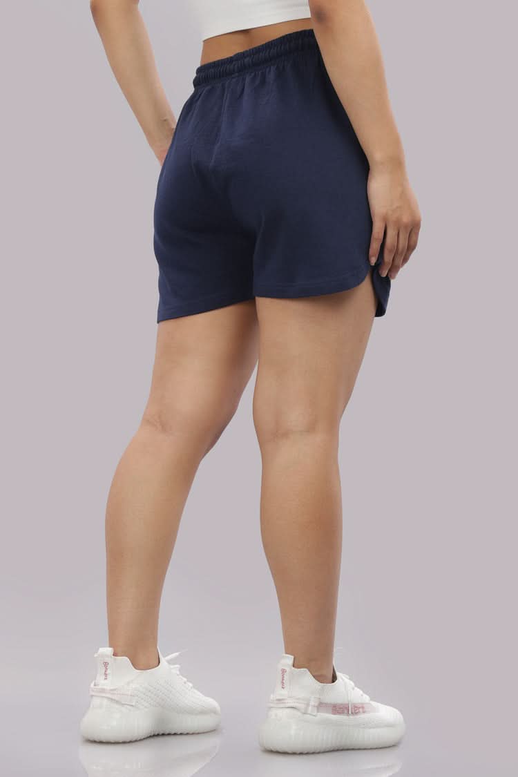 women navy shorts with drawstring comfortable fit