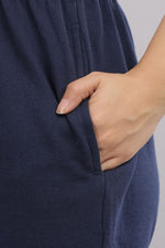 cotton shorts women navy blue everyday wear