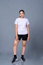 womens basic t shirt lavender premium minimal look