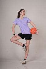 lavender casual t shirt for women everyday wear