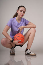 women minimal t shirt lavender comfortable fit