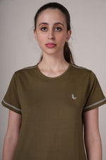 women plain t shirt olive comfortable everyday style