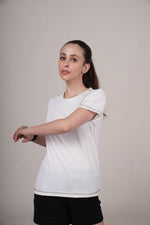 solid t shirt women white relaxed fit