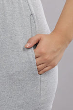 grey track pants for women side view
