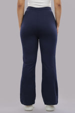 women navy blue track pants comfortable fit