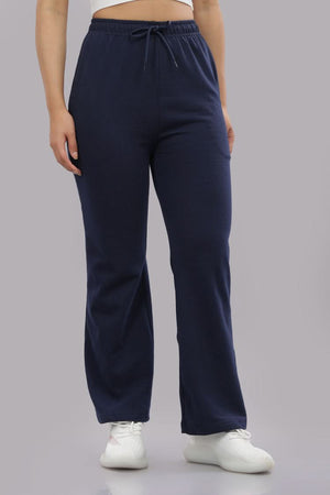 Outlaws Women’s Navy Blue Track Pants, Premium Cotton Blend