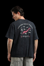 OutlawsFashion Born to Dive Black Oversized T-Shirt for Men