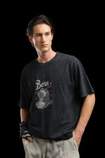 OutlawsFashion Born to Dive Black Oversized T-Shirt for Men