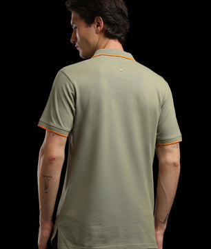 OutlawsFashion Country Club Olive Green Polo T-Shirt for Men