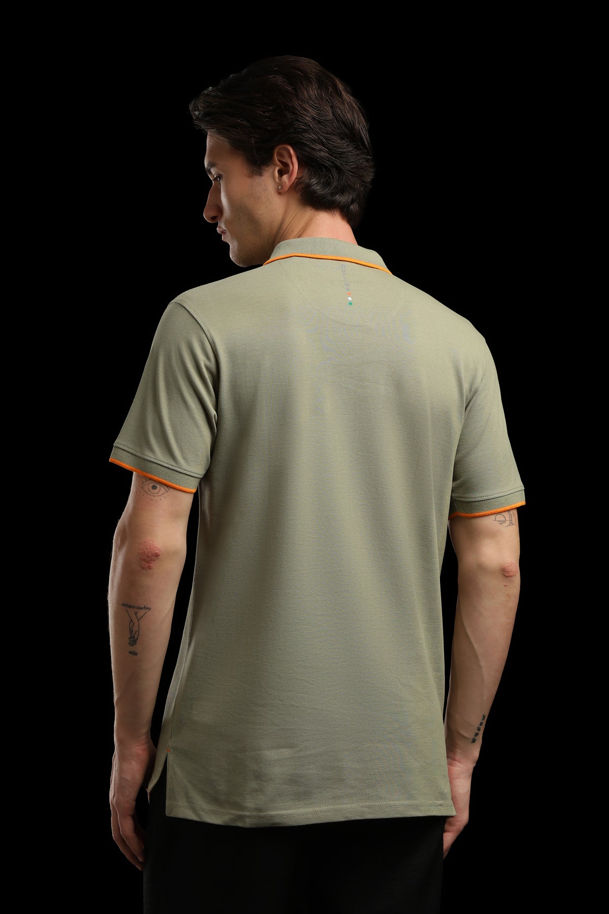 OutlawsFashion Country Club Olive Green Polo T-Shirt for Men