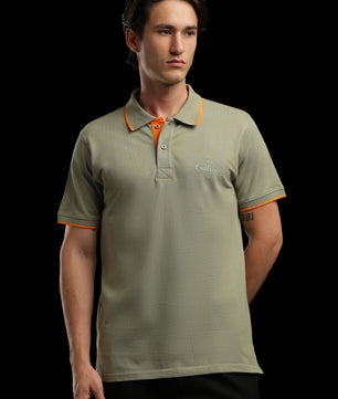 OutlawsFashion Country Club Olive Green Polo T-Shirt for Men
