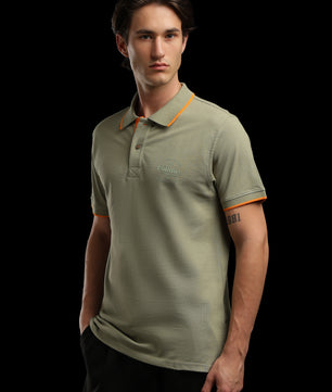 OutlawsFashion Country Club Olive Green Polo T-Shirt for Men