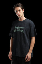 OutlawsFashion Explorers of Infinity Black Oversized T-Shirt for Men