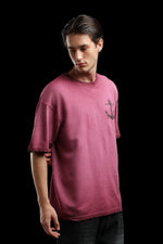 OutlawsFashion Marine Service Maroon Oversized T-Shirt for Men