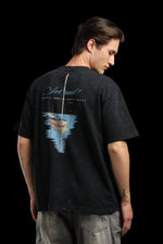 OutlawsFashion Nautical Heritage Black Oversized T-Shirt for Men