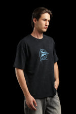 OutlawsFashion Nautical Heritage Black Oversized T-Shirt for Men
