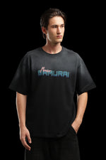 OutlawsFashion Neuro Samurai Black Oversized T-Shirt for Men